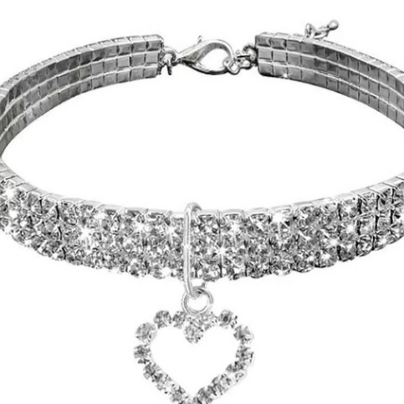 Rhinestone Cat Necklace Collar - Picture 3 of 5